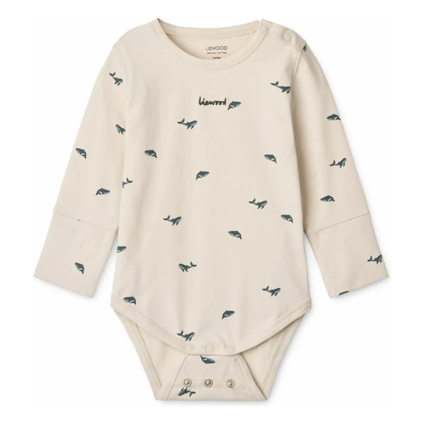 Liewood - 2-Pack Yanni Whale Bodies Organic Cotton | Ecru