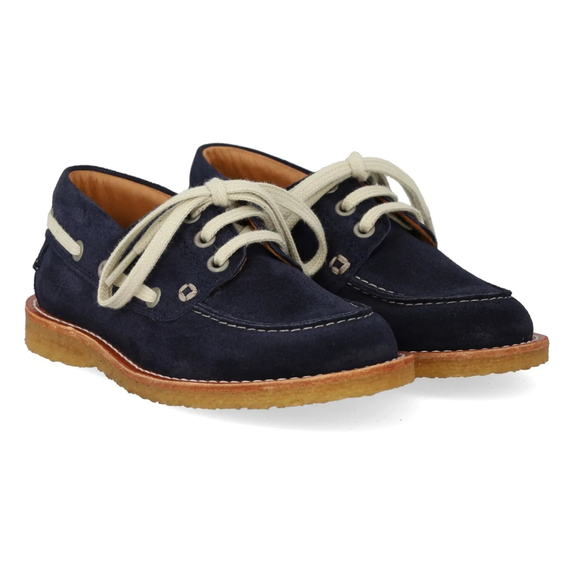 Angulus - Dock Leather Boat Shoes | Navy Blue