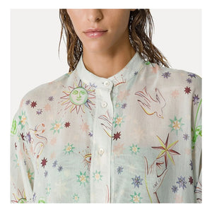 Forte Forte - Love Alchemy" Cotton and Silk Voile Oversized Shirt | Light Blue