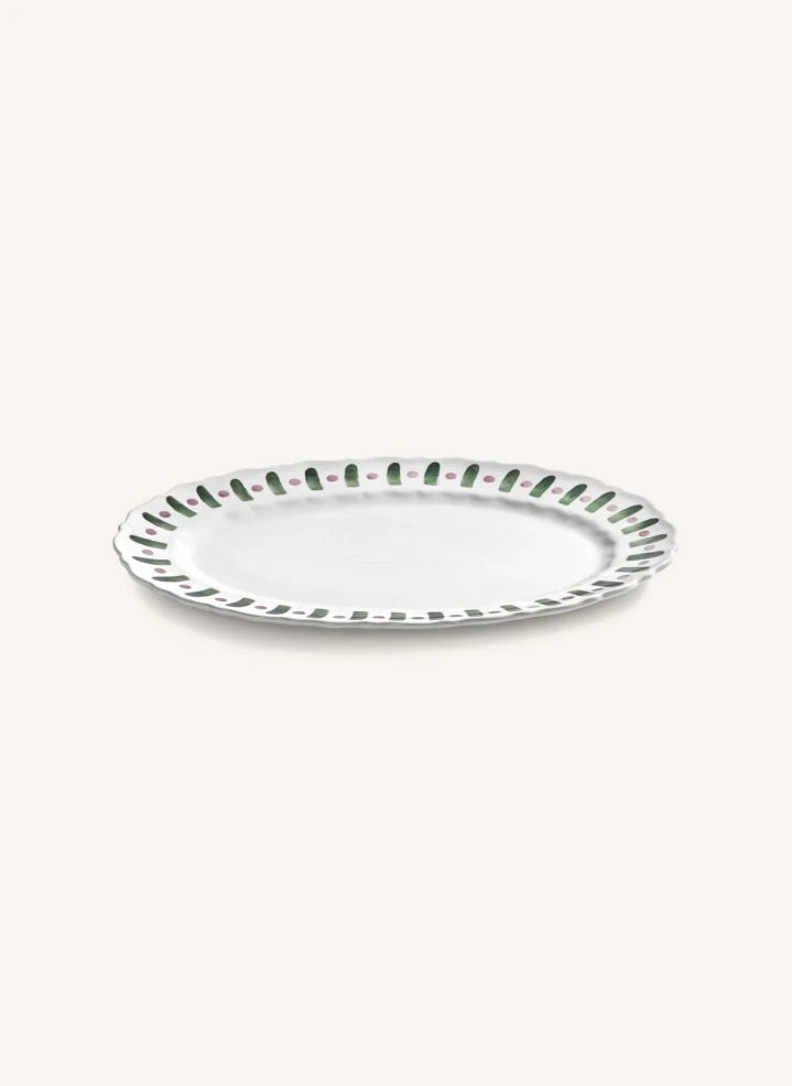 Serax - Charly Striped Serving Plate | Green