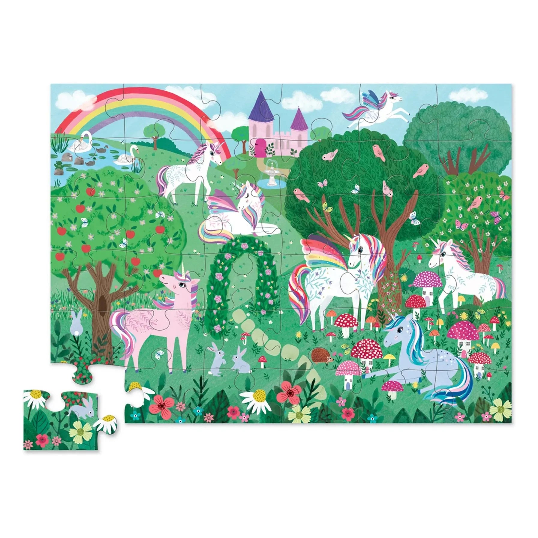 Crocodile Creek - Unicorn Garden Puzzle - 36 Pieces