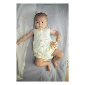 1+ in the Family - Etolia Seersucker Jumpsuit | Light Yellow