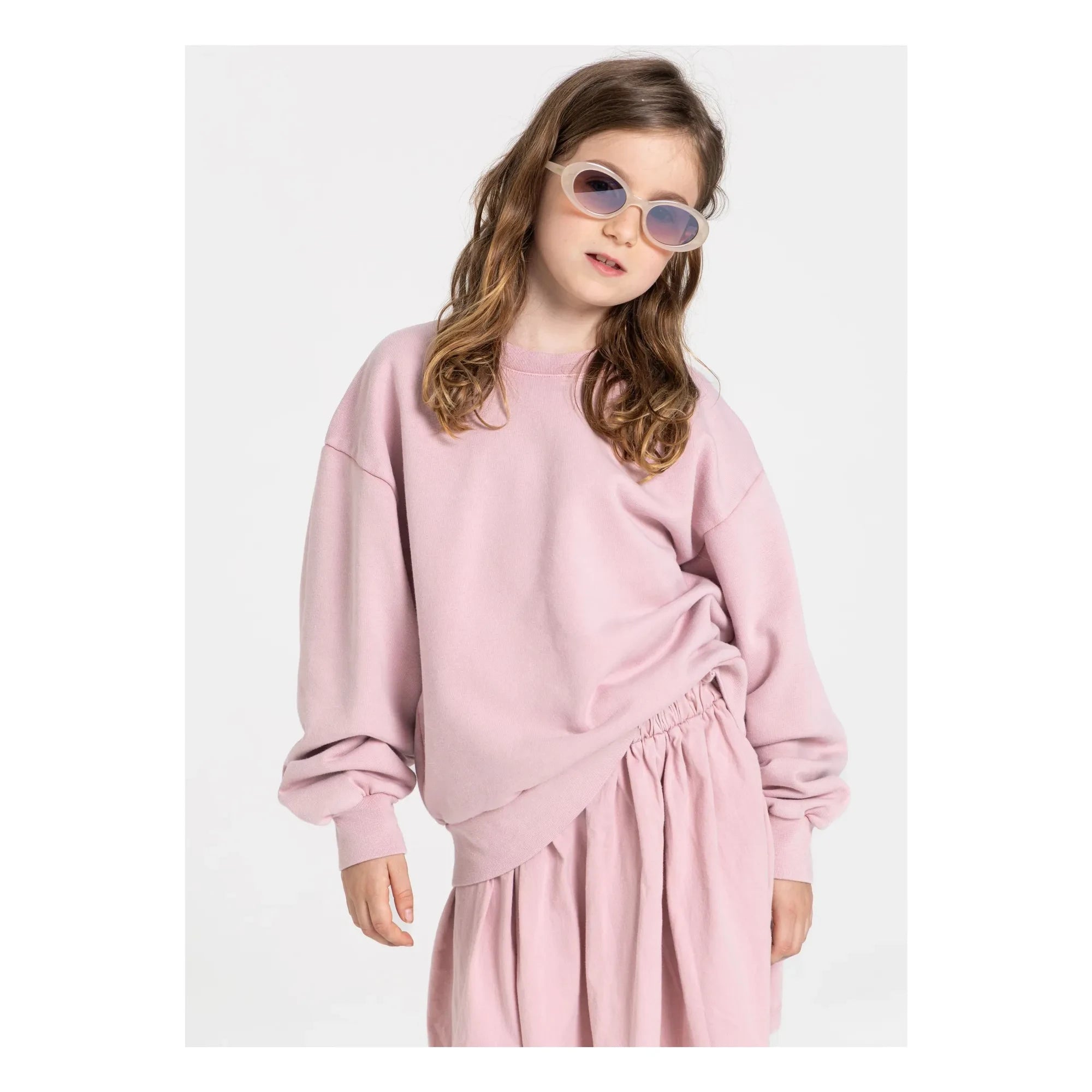 Smallable Kid - Maia organic cotton sweatshirt | Dust Pink