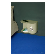 Nobodinoz - Wall-Mounted Changing Table, Lacquered Steel | Almond Green