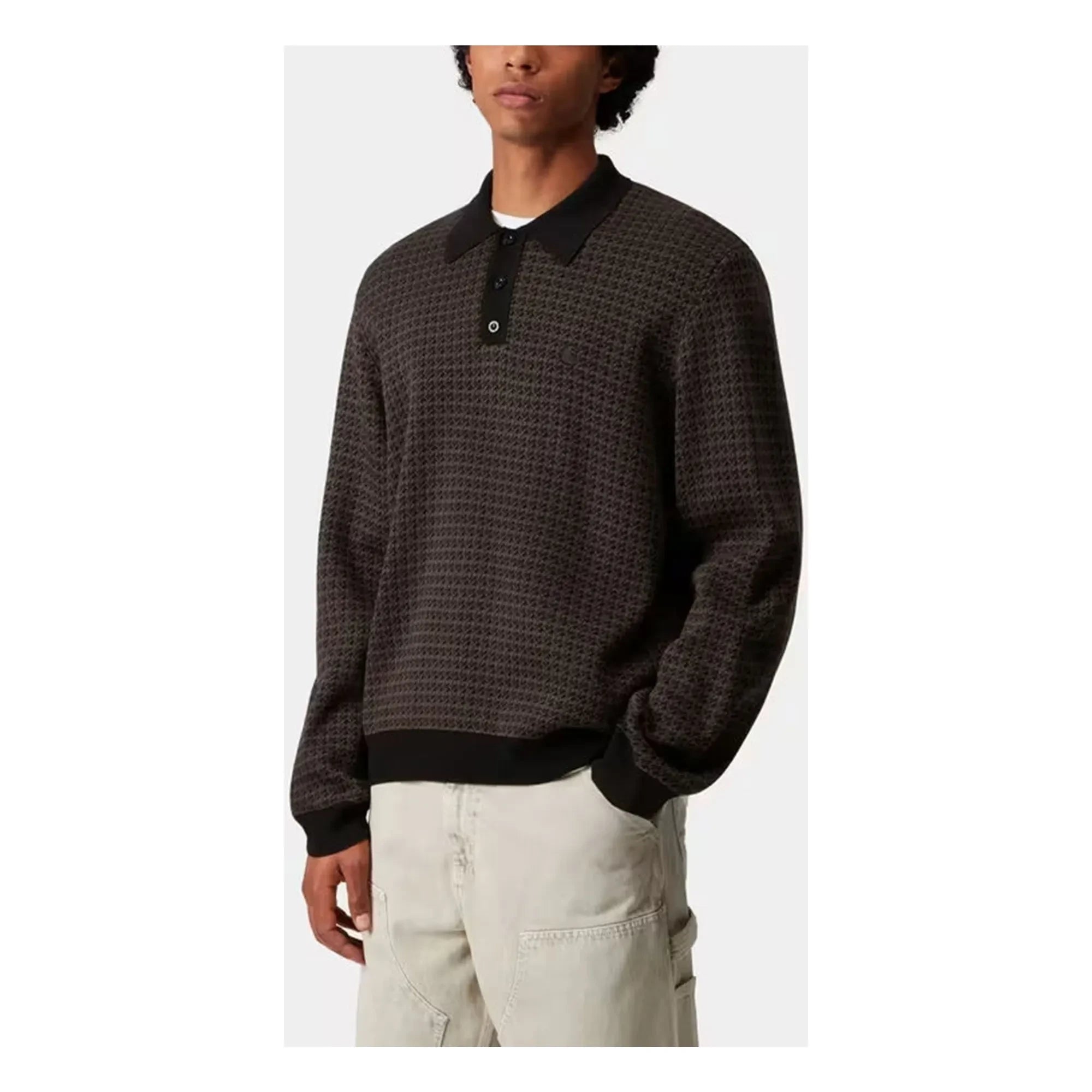 Carhartt WIP - Polo Long Sleeve Lowis | Brown