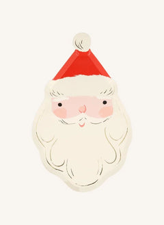 Meri Meri - Santa Claus cutout plates - set of 8