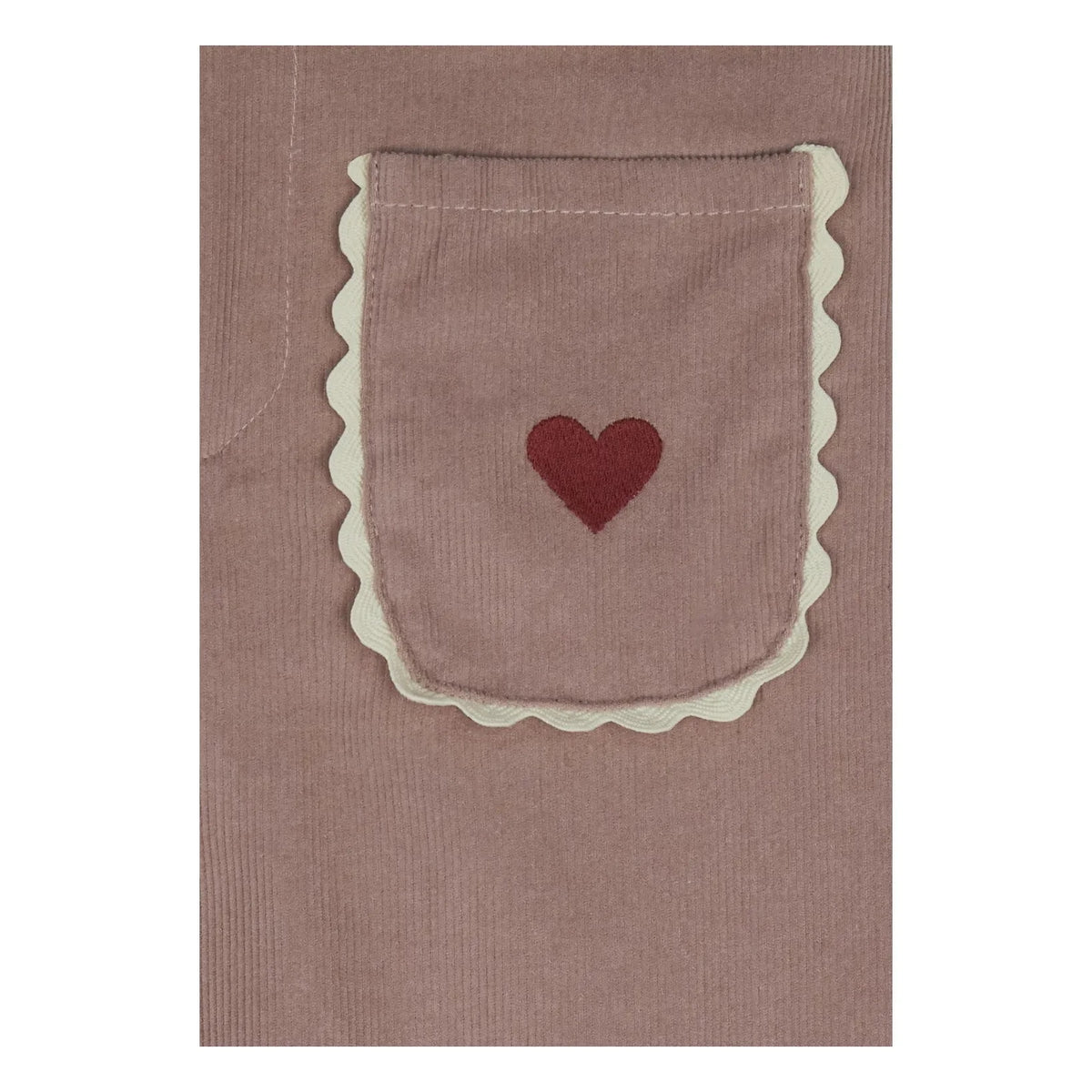 Mipounet - Géraldine Hearts Kadife Pantolon | Soluk Pembe
