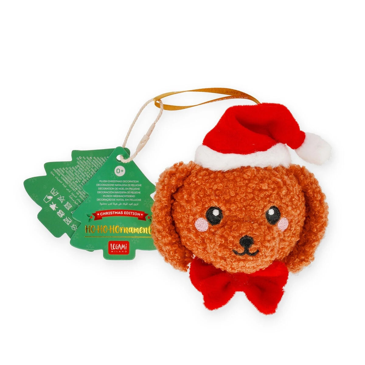 Legami - Dog Plush Toy Christmas Tree Decoration - Oh-Oh-Ohrnaments