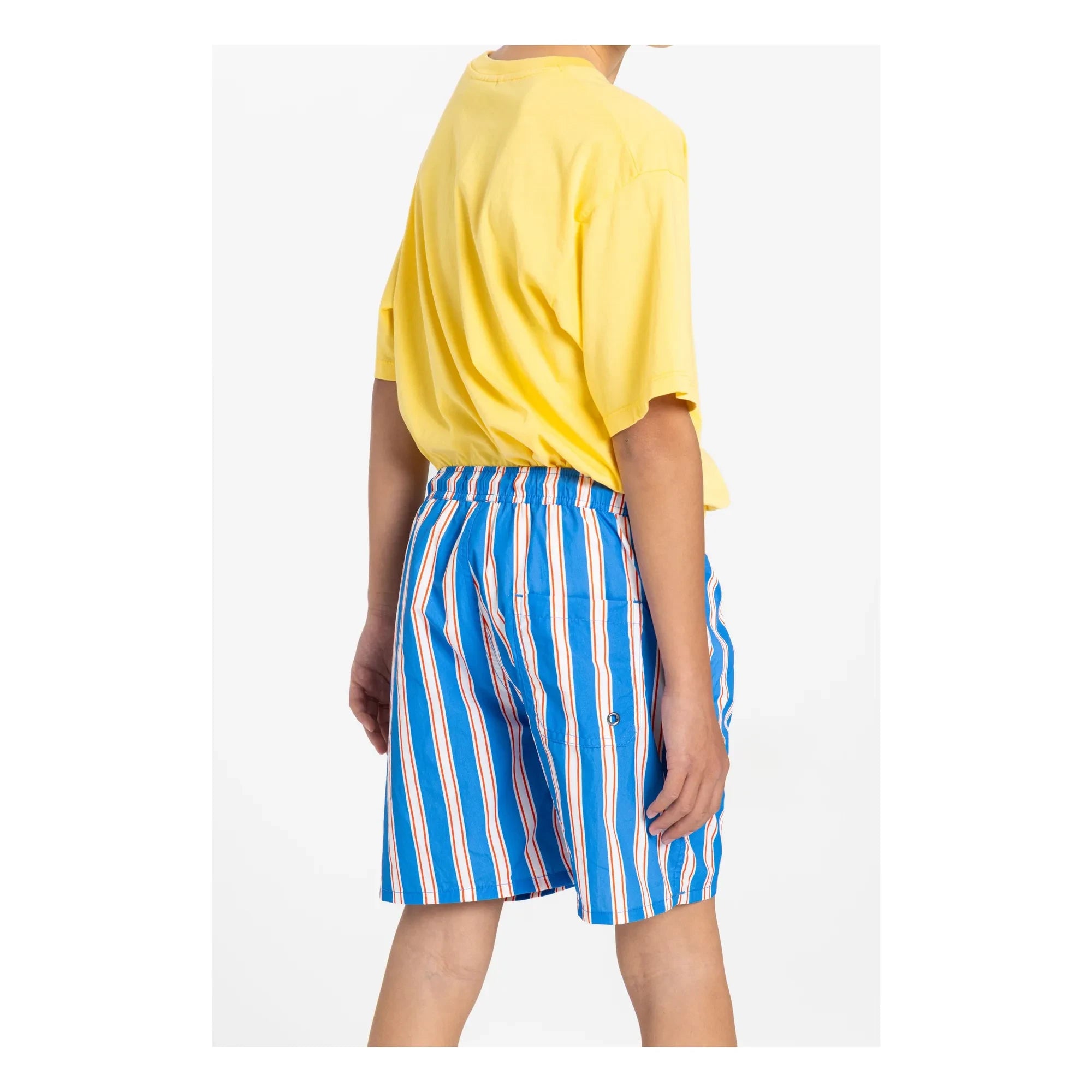 Smallable Kid - Archie Striped Swim Shorts | Electric Blue