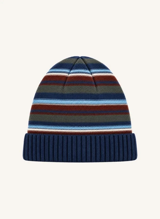 Smallable Kid - Miro Striped Wool Beanie | Blue