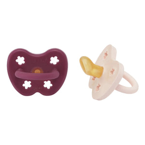 Hevea - Natural Rubber Physiological Pacifiers - Set of 2 | Powder Pink