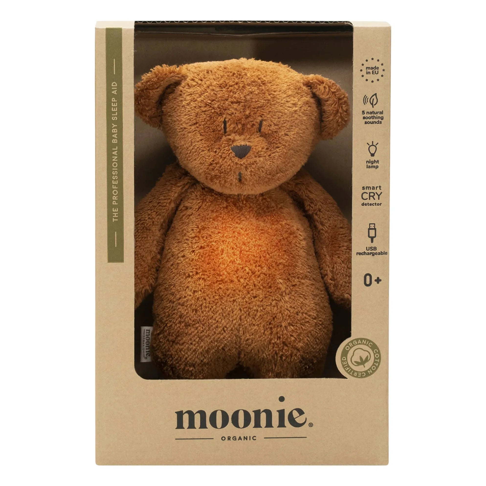 Moonie - Caramel Musical Teddy Night Light