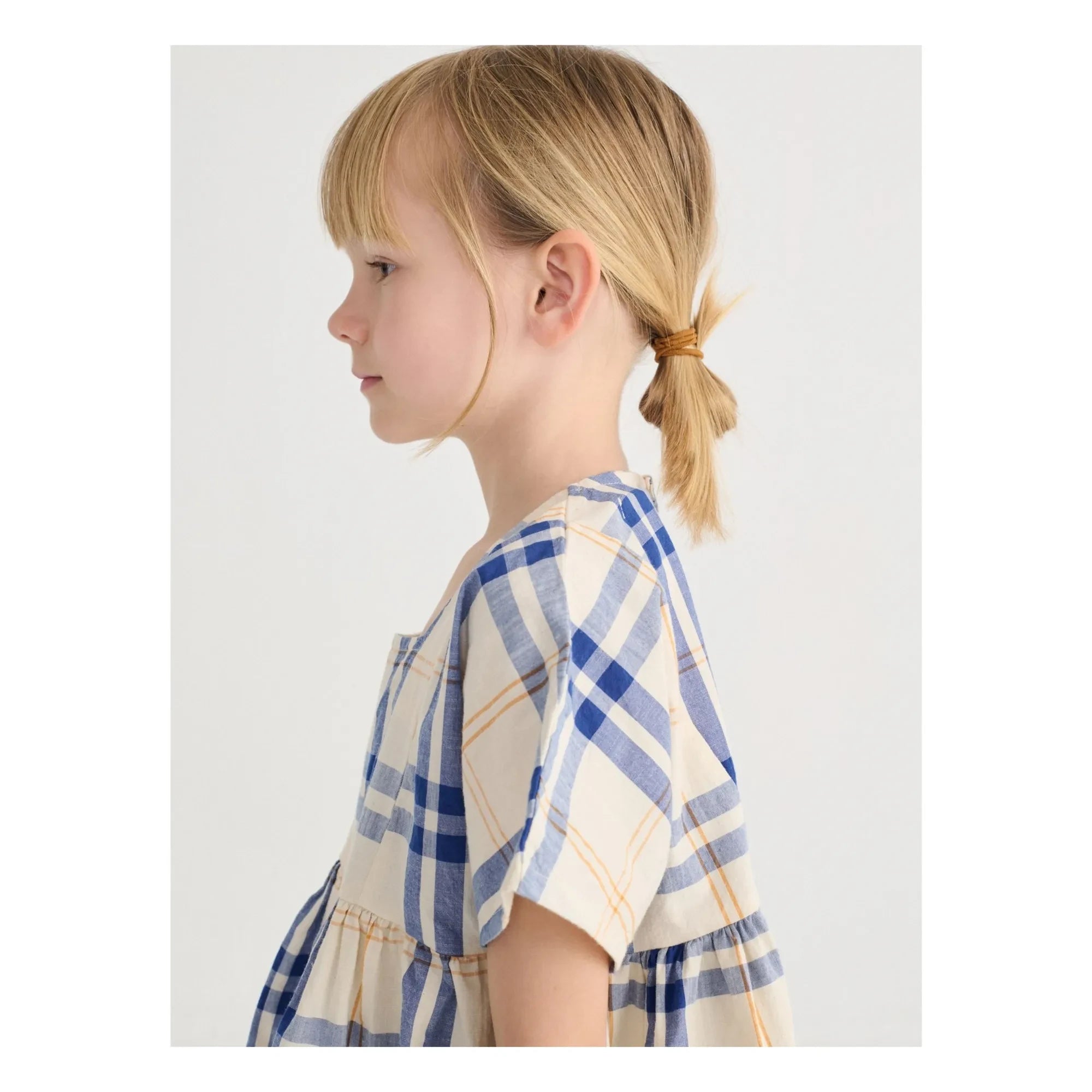 Bobo Choses - Tartan organic cotton dress | Off-white
