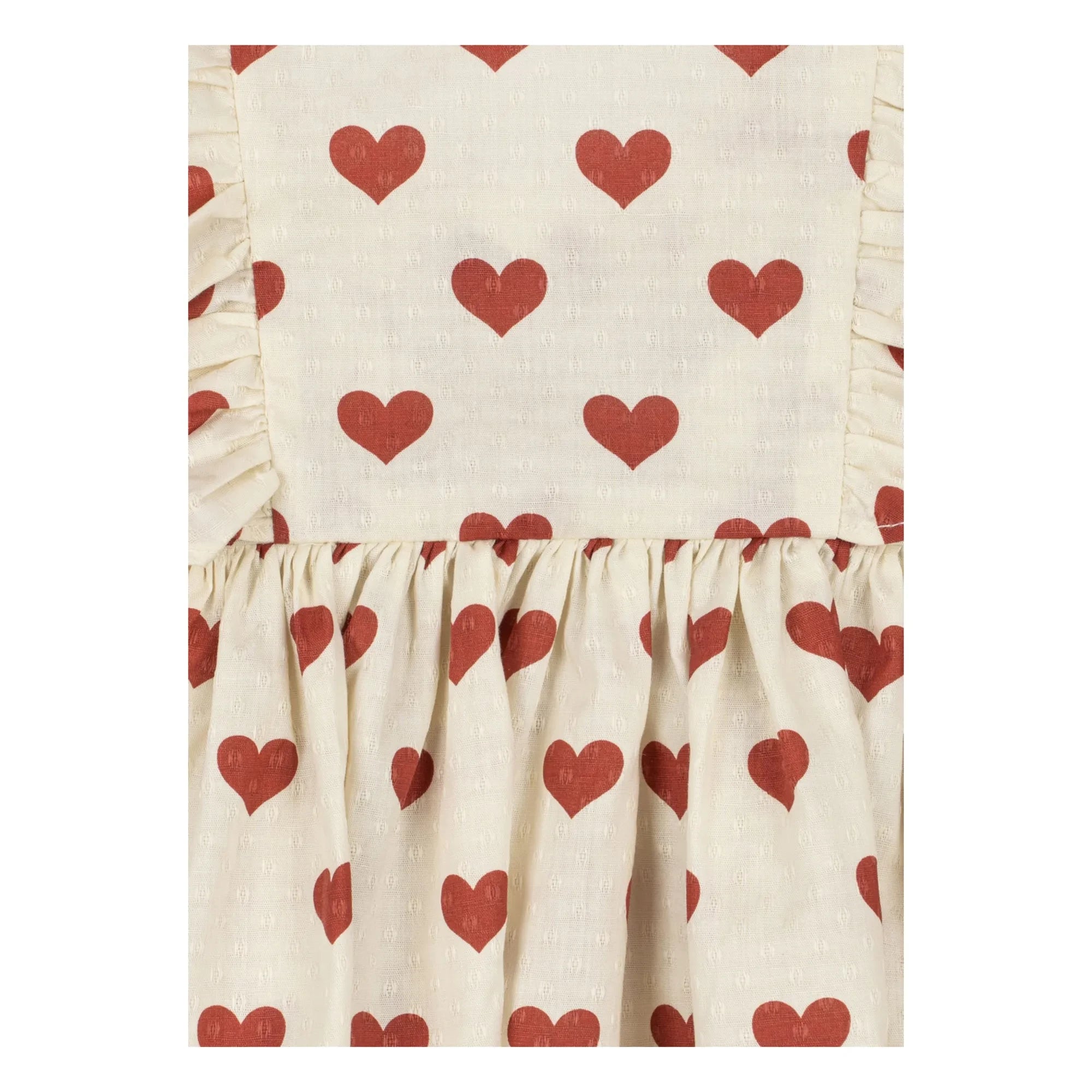 Konges Sløjd - Cianna Hearts Organic Cotton Dress | Ecru