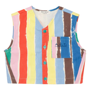 True Artist - Striped Sleeveless Vest | Blue