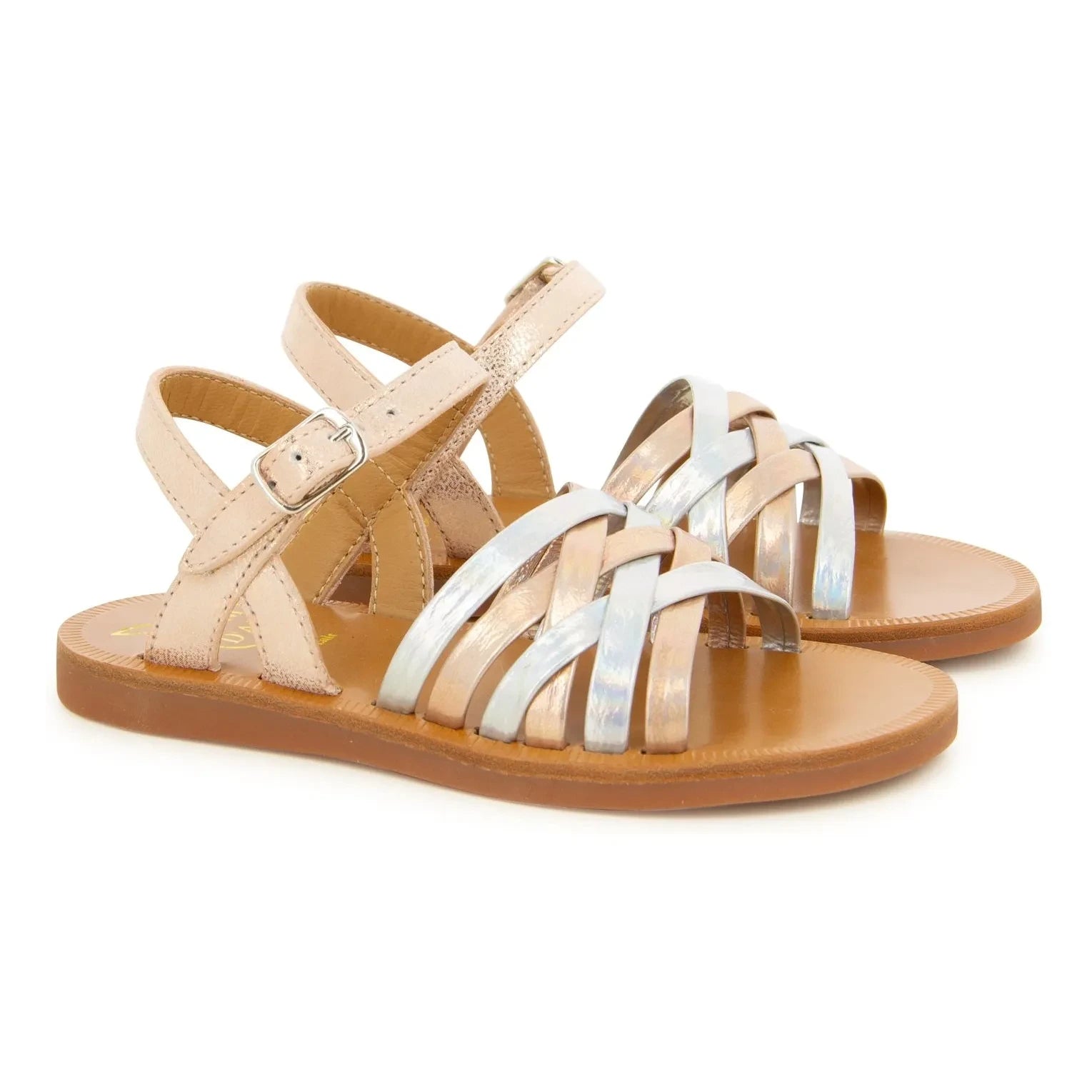 Pom d'Api - Plagette Lux sandaletler | Pembe Altın