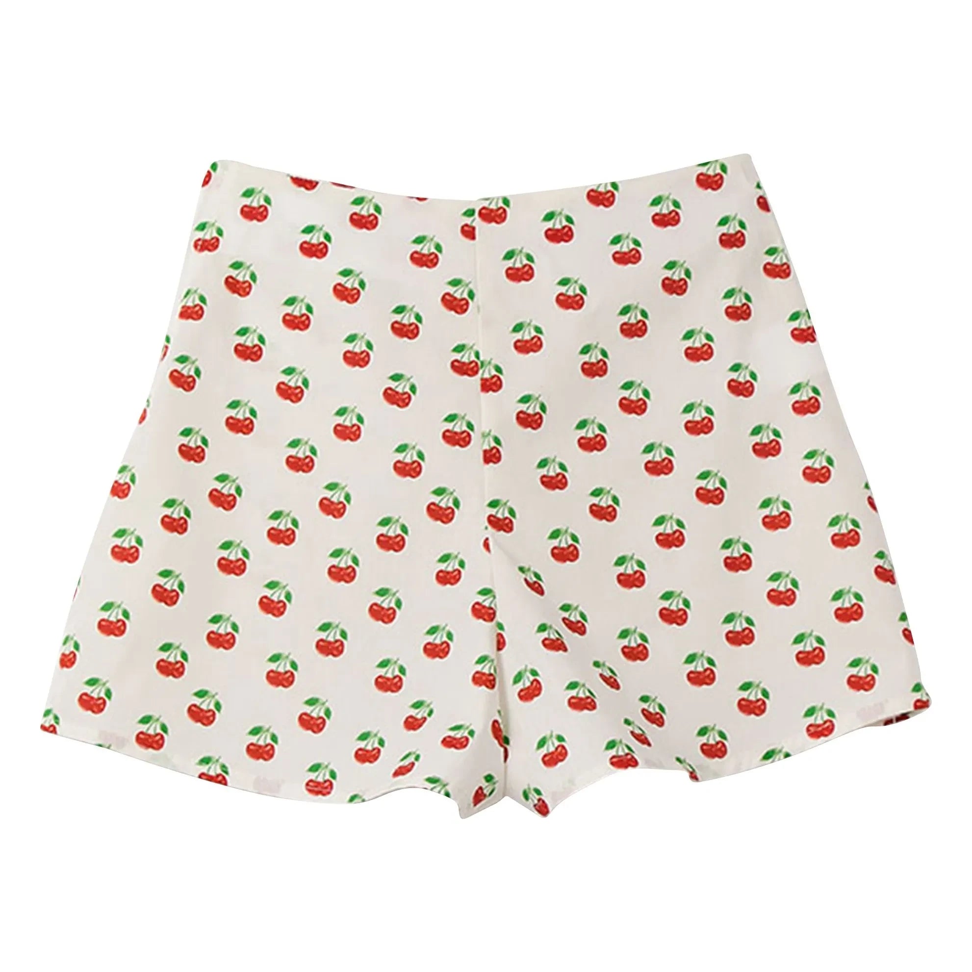 Fabula - Cherry Short Skirt | White