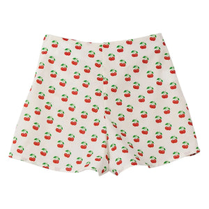 Fabula - Cherry Short Skirt | White