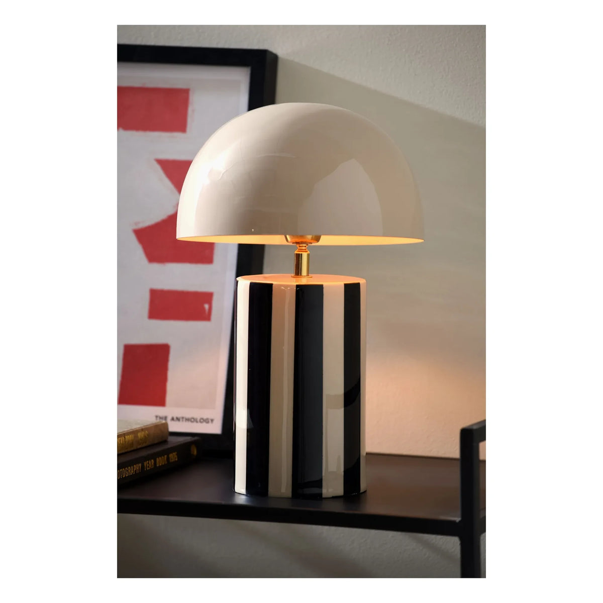 Present Time - Striped Lamp | Gray