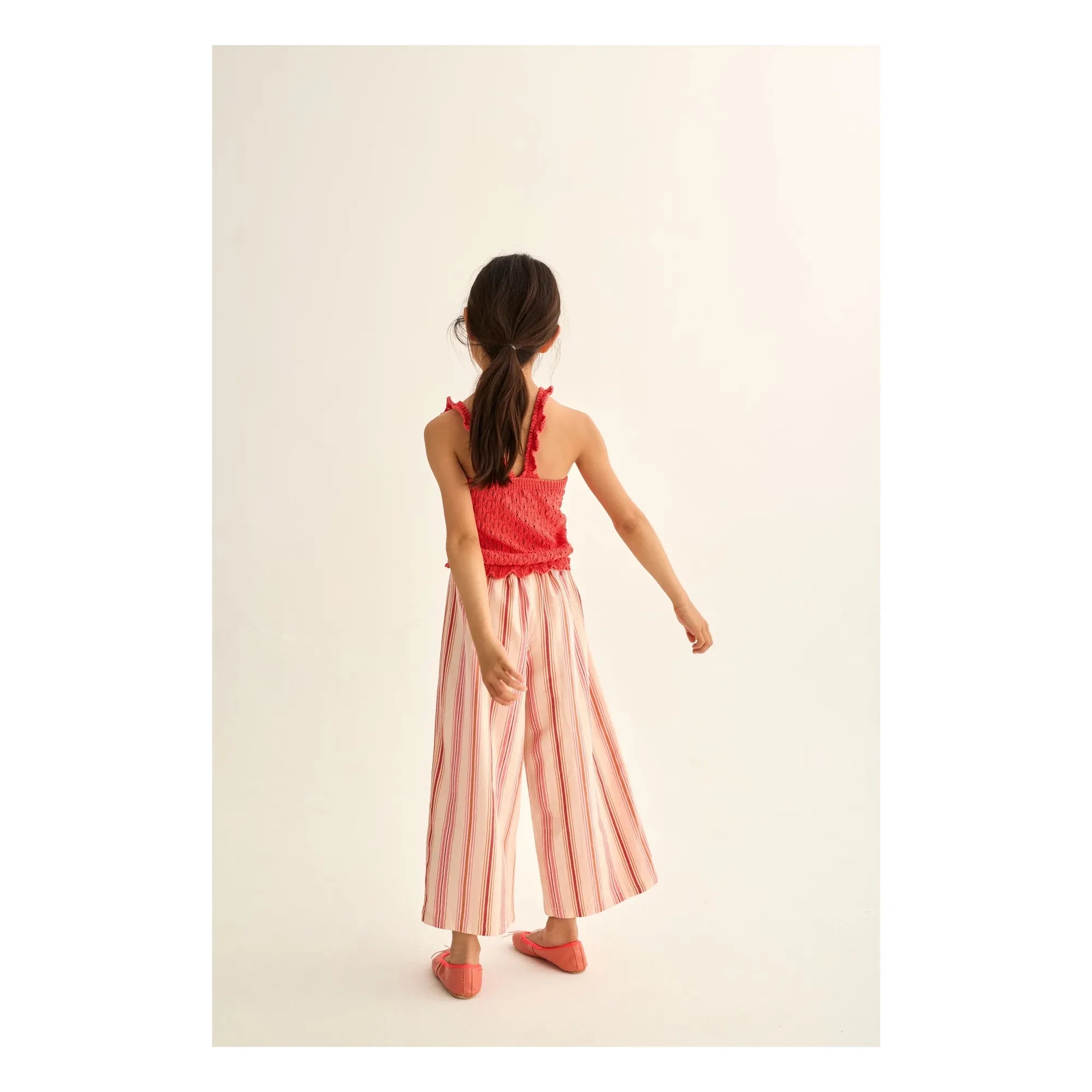 Cozmo - Lily Pointelle Tank Top Recycled Fibers | Red