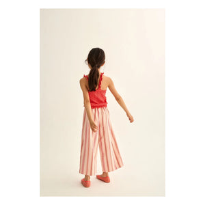 Cozmo - Lily Pointelle Tank Top Recycled Fibers | Red
