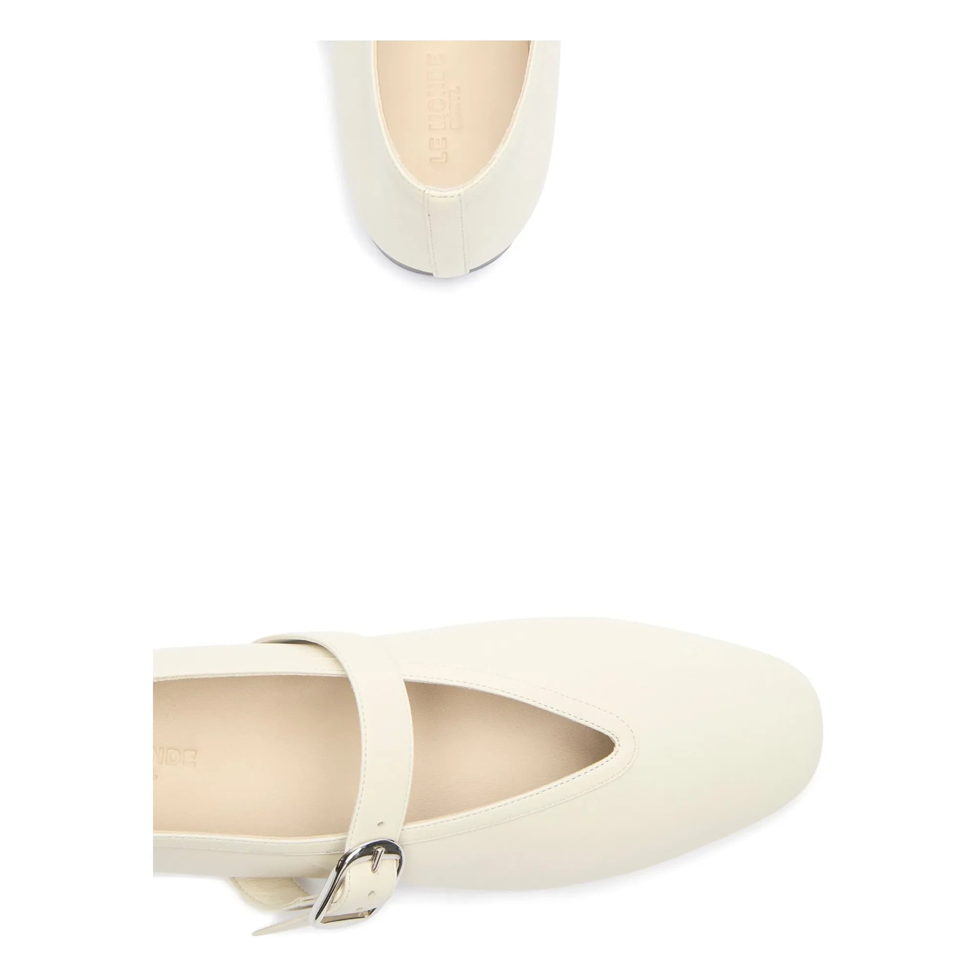 Le Monde Beryl - Stella Leather Ballerinas | Ivory