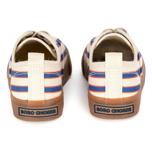 Bobo Choses - Striped Lace-Up Sneakers | Blue
