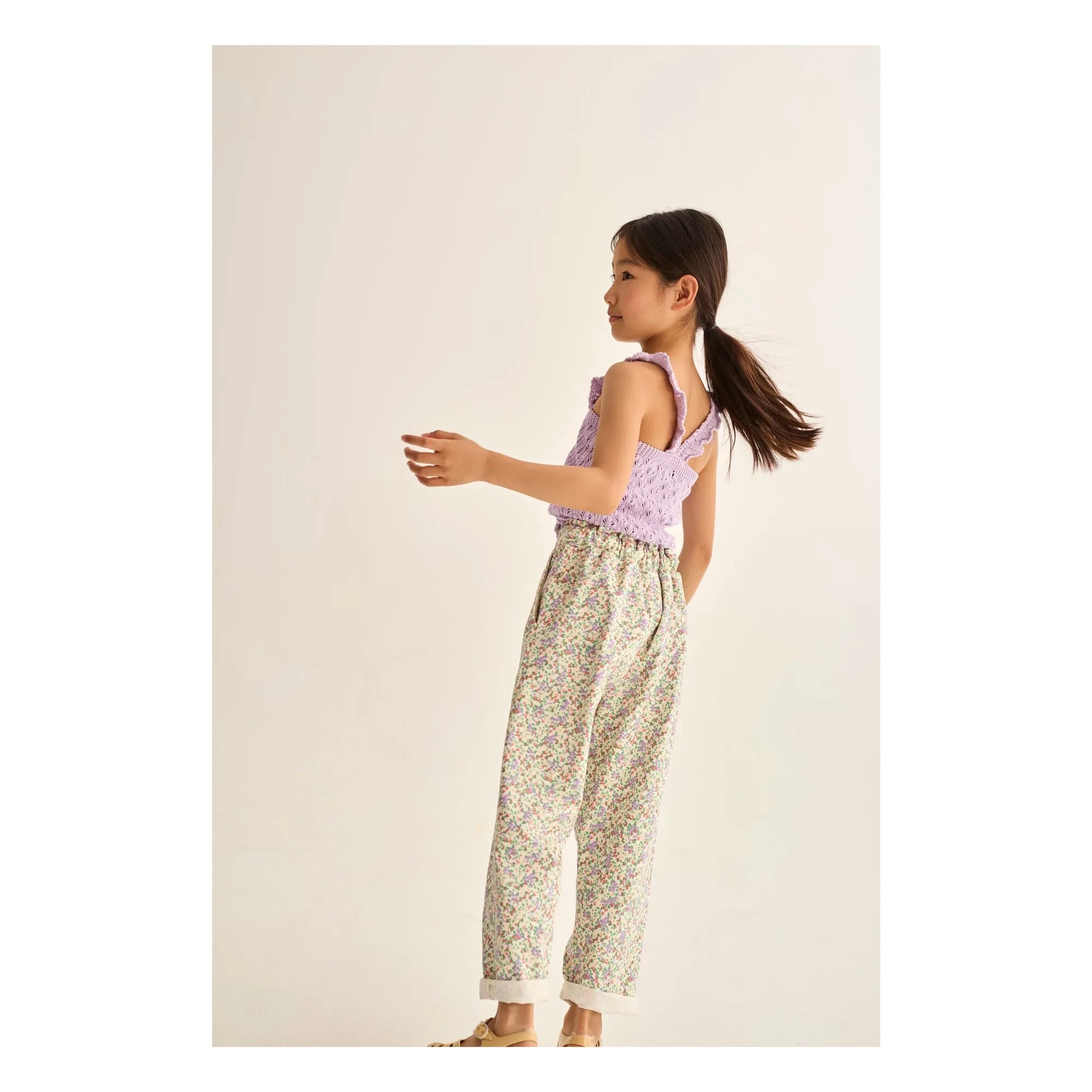 Cozmo - Paola Floral Pants | Ecru