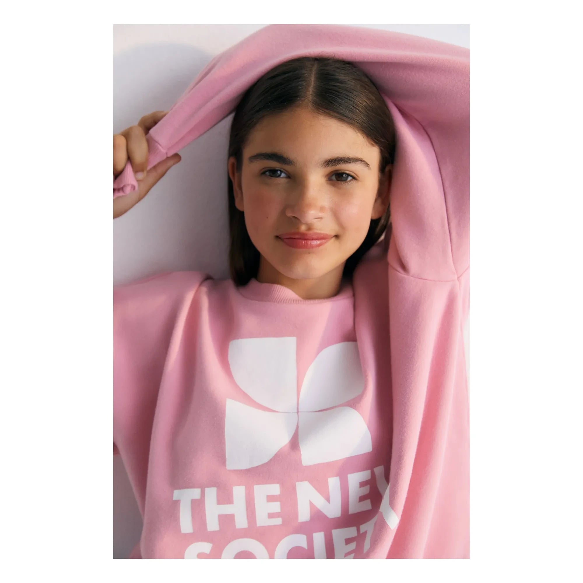 the new society - Mykonos Logo Sweat | Candy Pembe