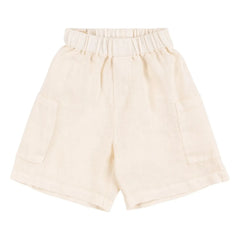 Babe & Tess - Alvise Canvas Cargo Shorts | Off-white