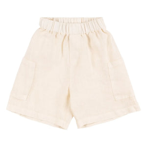 Babe & Tess - Alvise Canvas Cargo Shorts | Off-white