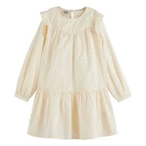 Scotch & Soda - Embroidered Ruffled Dress | Ecru