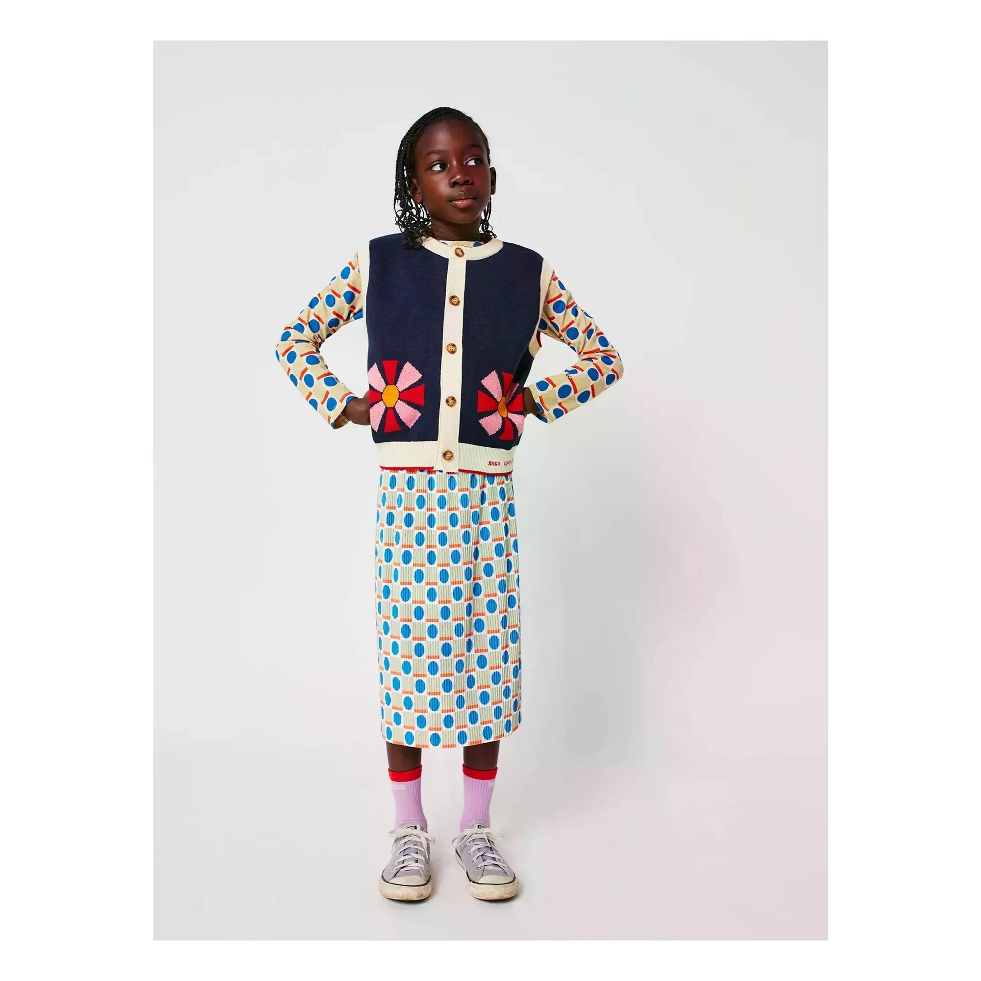 Bobo Choses - Geometric Midi Skirt | Ecru