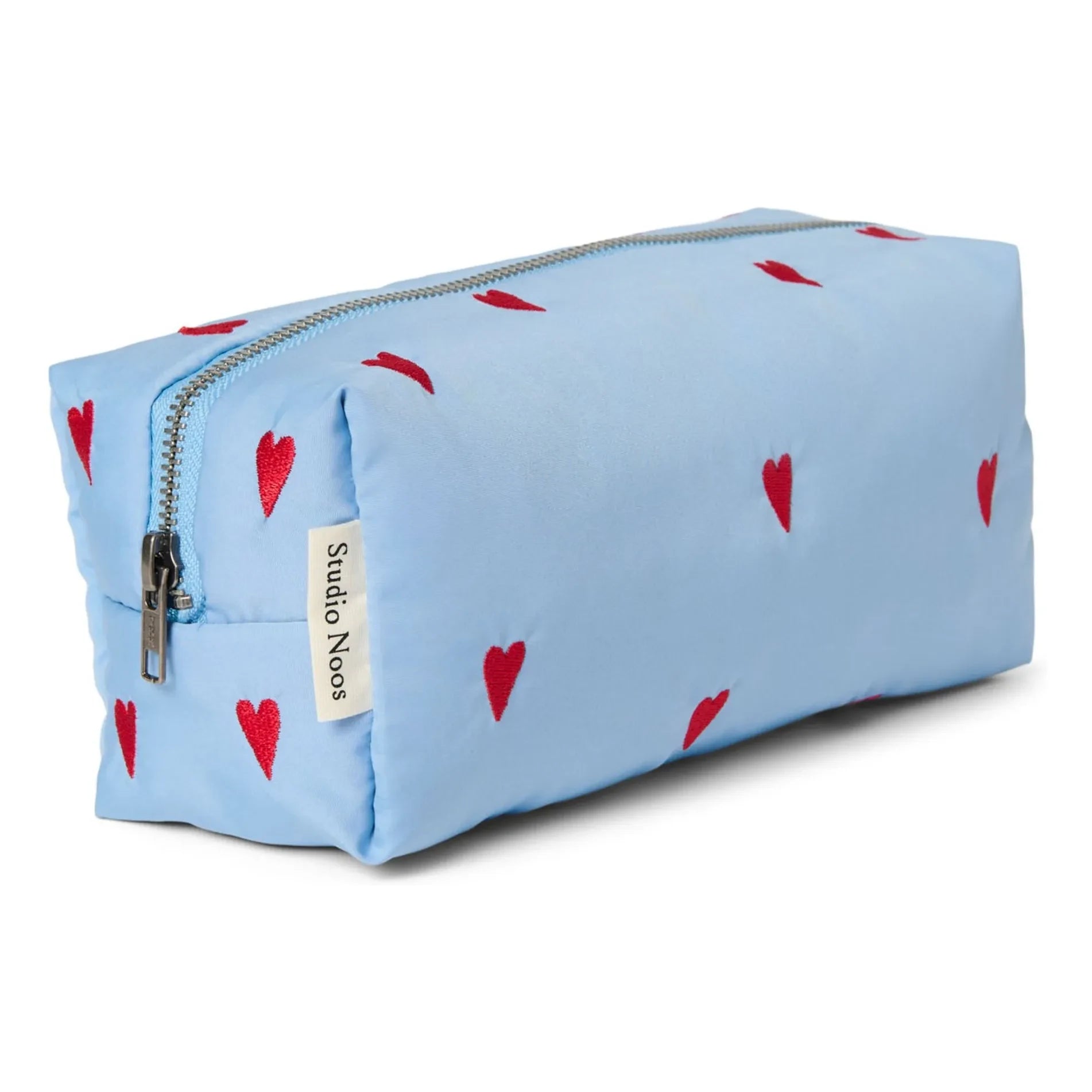Studio Noos - Puffy Hearts Cosmetic Bag | Light Blue