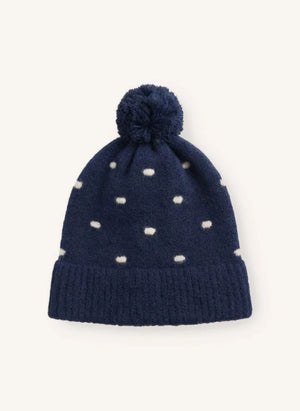 Fliink - Star Polka Dot Alpaca Wool Beanie | Navy