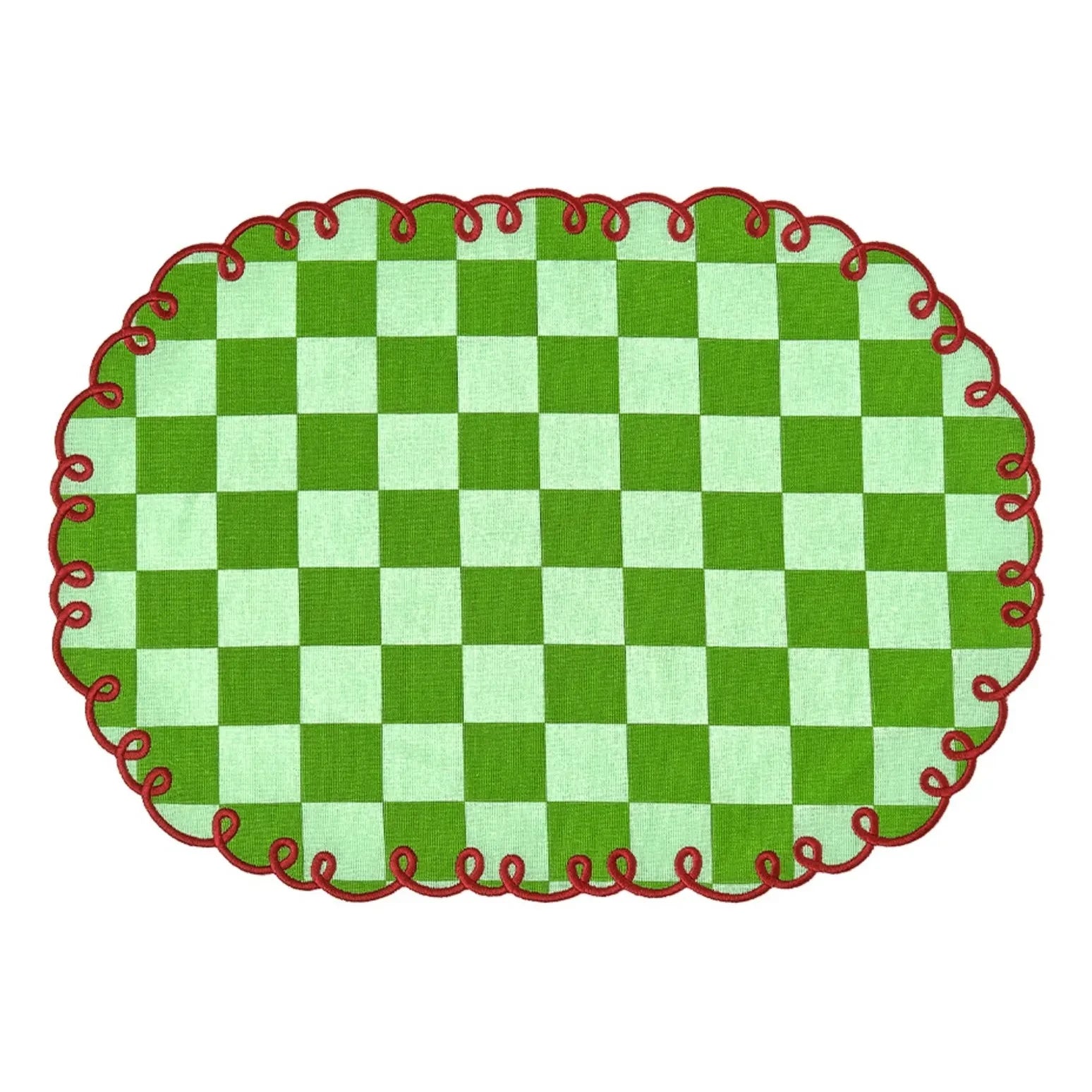 Bitossi - Dama Verde Checkered American Placemats - Set of 2 | Green