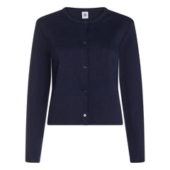 Petit Bateau - Organic Cotton Belted Cardigan | Navy