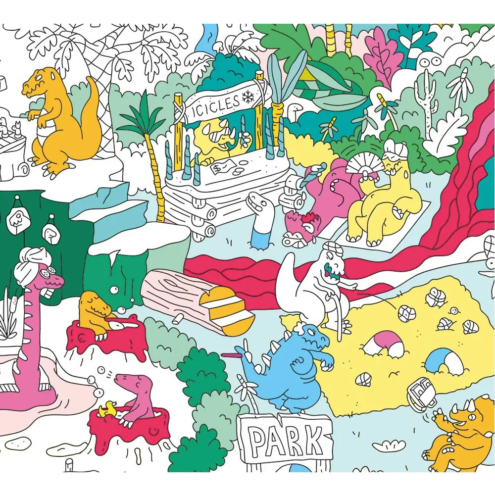 Omy - Dinosaur Giant Coloring Poster