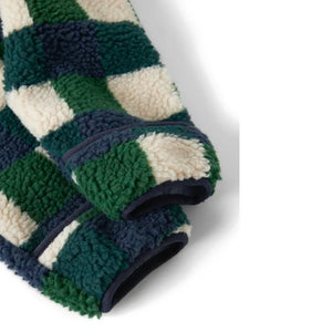 Liewood - Sherpa-style Nolano Checked Recycled Fiber Jacket | Navy