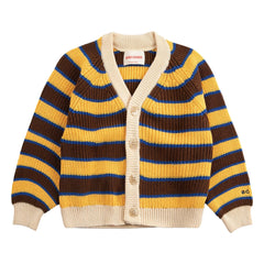 Bobo Choses - Striped Organic Cotton Cardigan | Yellow