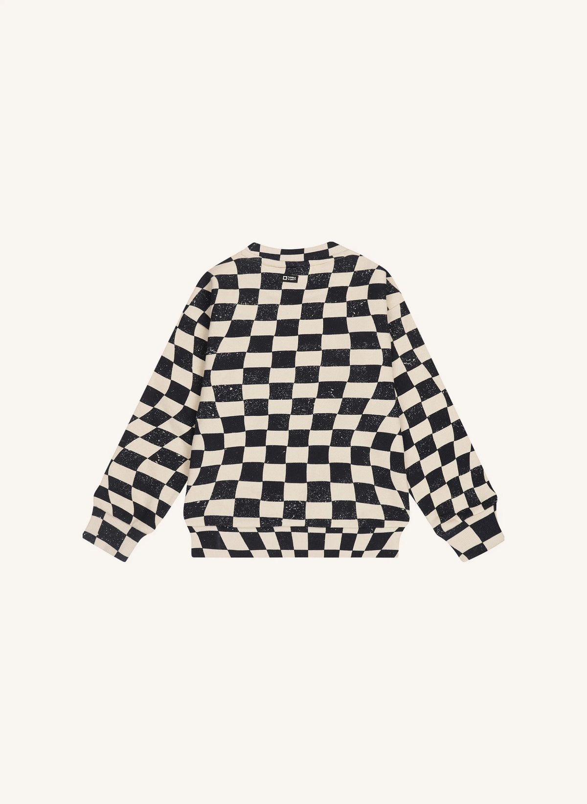 Tumble N'Dry - Ripley Check Organic Cotton Sweatshirt | Navy