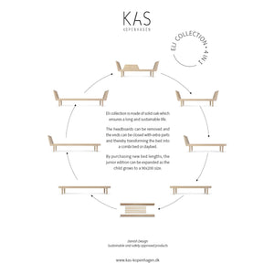 KAS Kopenhagen - Eli Combi Bed | Light Oak