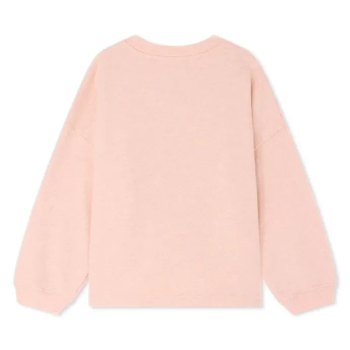 Bonpoint - Myla Fleur organik pamuk sweatshirt | Pembe