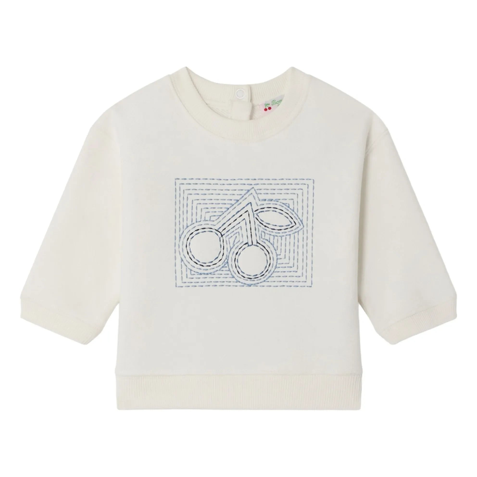 Bonpoint - Gena Cherry Organic Cotton Baby Sweatshirt | Cream