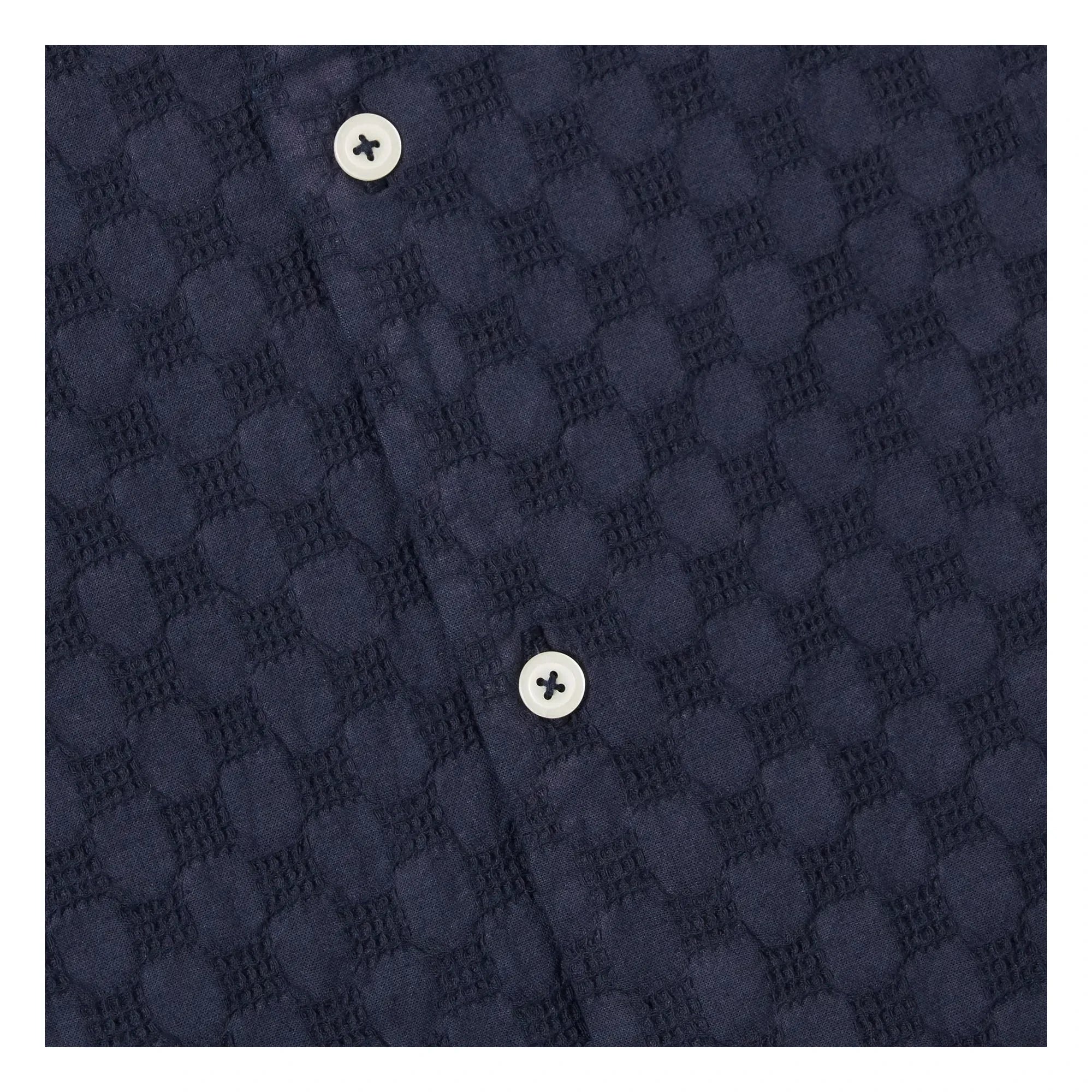 Universal Works - Chemise Road Gömlek Nokta Waffle | Lacivert