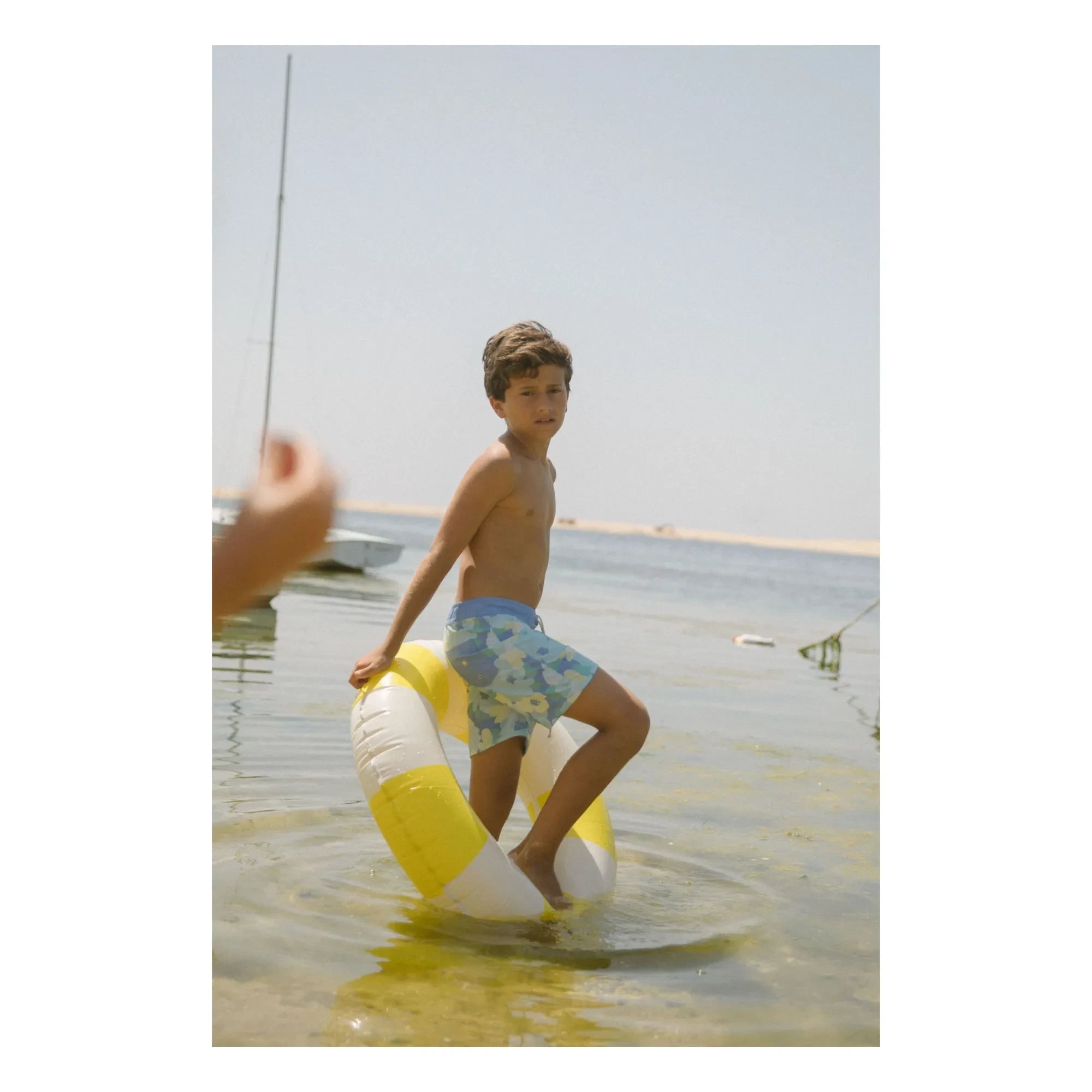 My First Cantê - Luca Fleuri Swim Shorts | Light blue