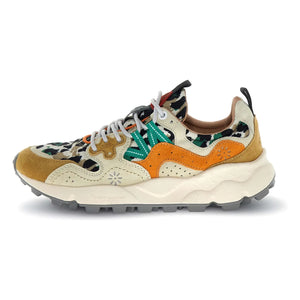 Flower Mountain - Yamano 3 Leopard Suede and Nylon Sneakers | Orange