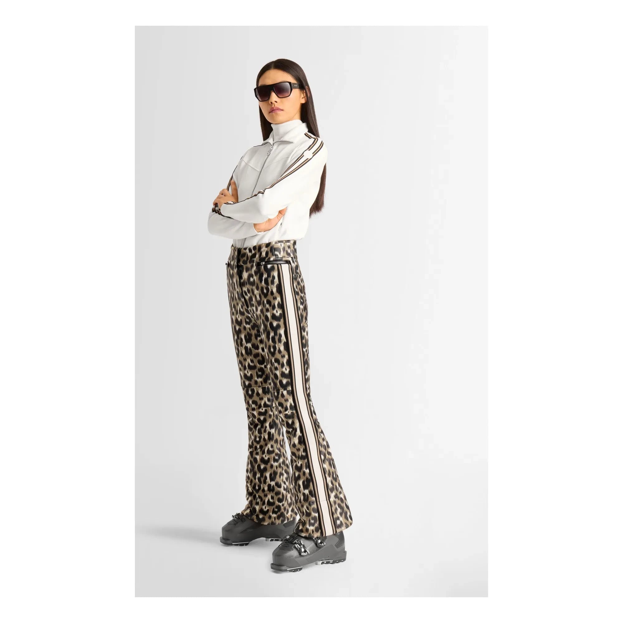 Fusalp - Elancia Leopard Spindle Ski Pants | Light Brown