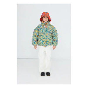 Tinycottons - Çiçek Desenli Şişme Mont | Mavi