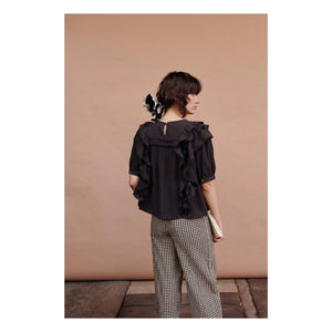 Emile et Ida - Pamuklu Vichy Pantolon | Siyah